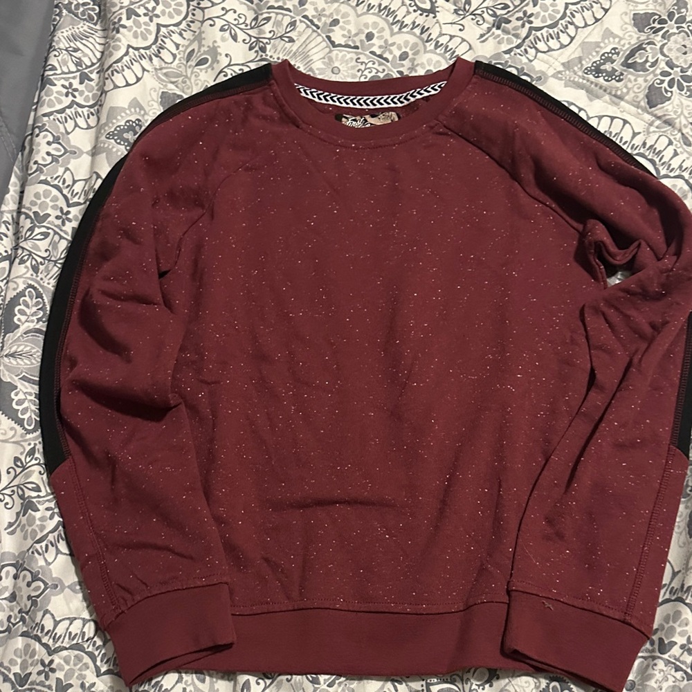 First Wave Maroon Crewneck with Black Highlights